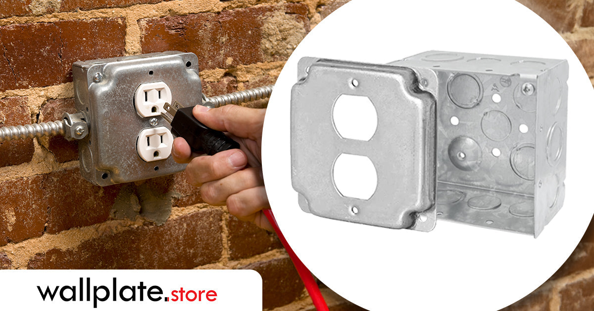 Metal Wall Plates for 4 Inch Electric Boxes