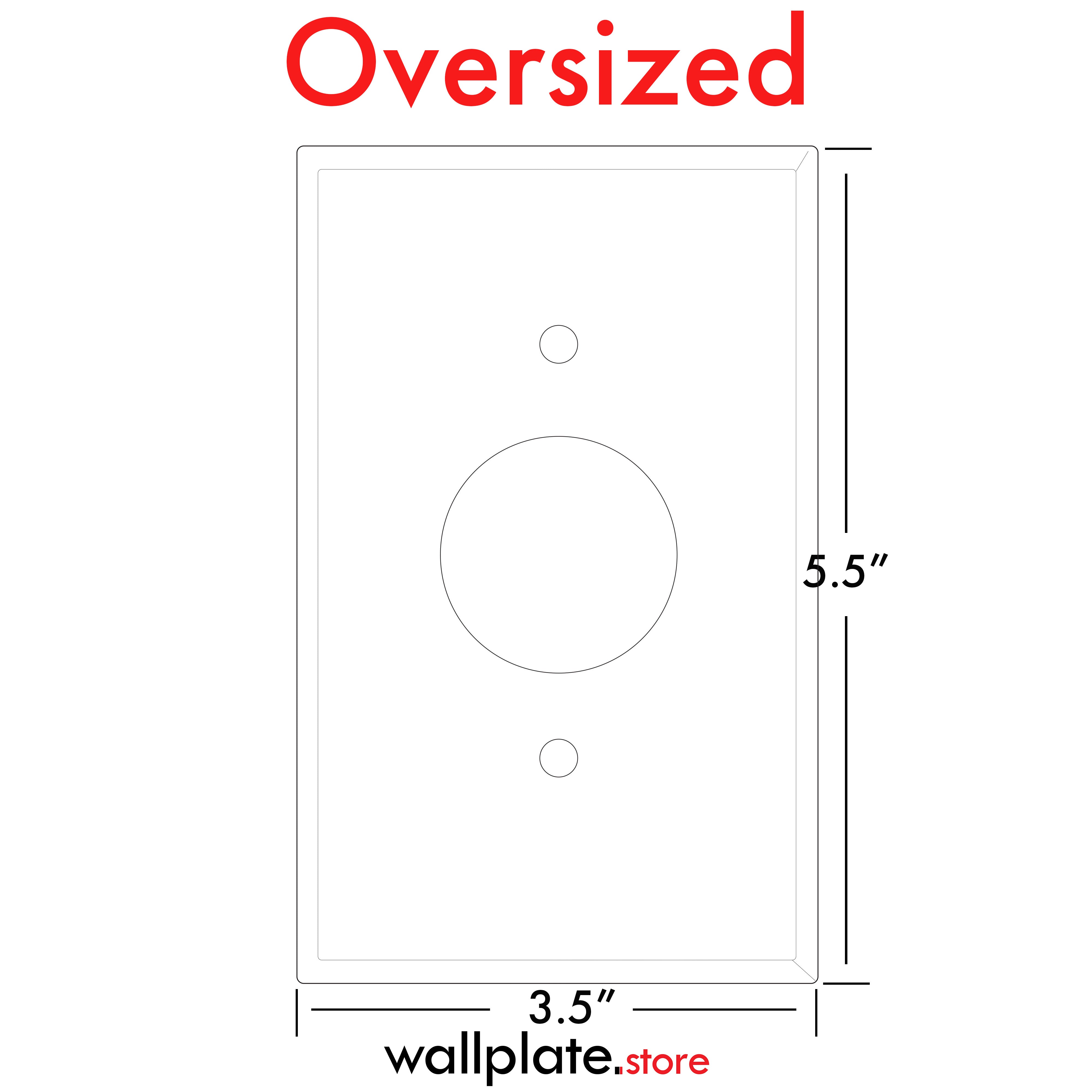 1 Gang Oversized Stainless Steel Single Receptacle Wall Plate