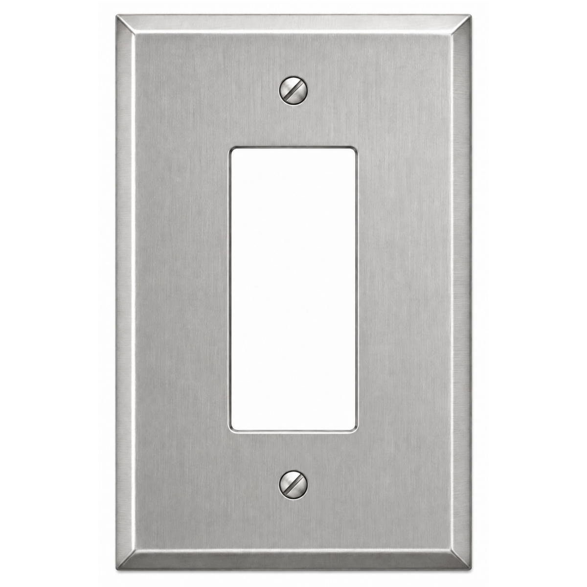 1-Gang Oversize Stainless Steel Wall Plate – 1 Decora/GFCI Opening – Type 430 Satin