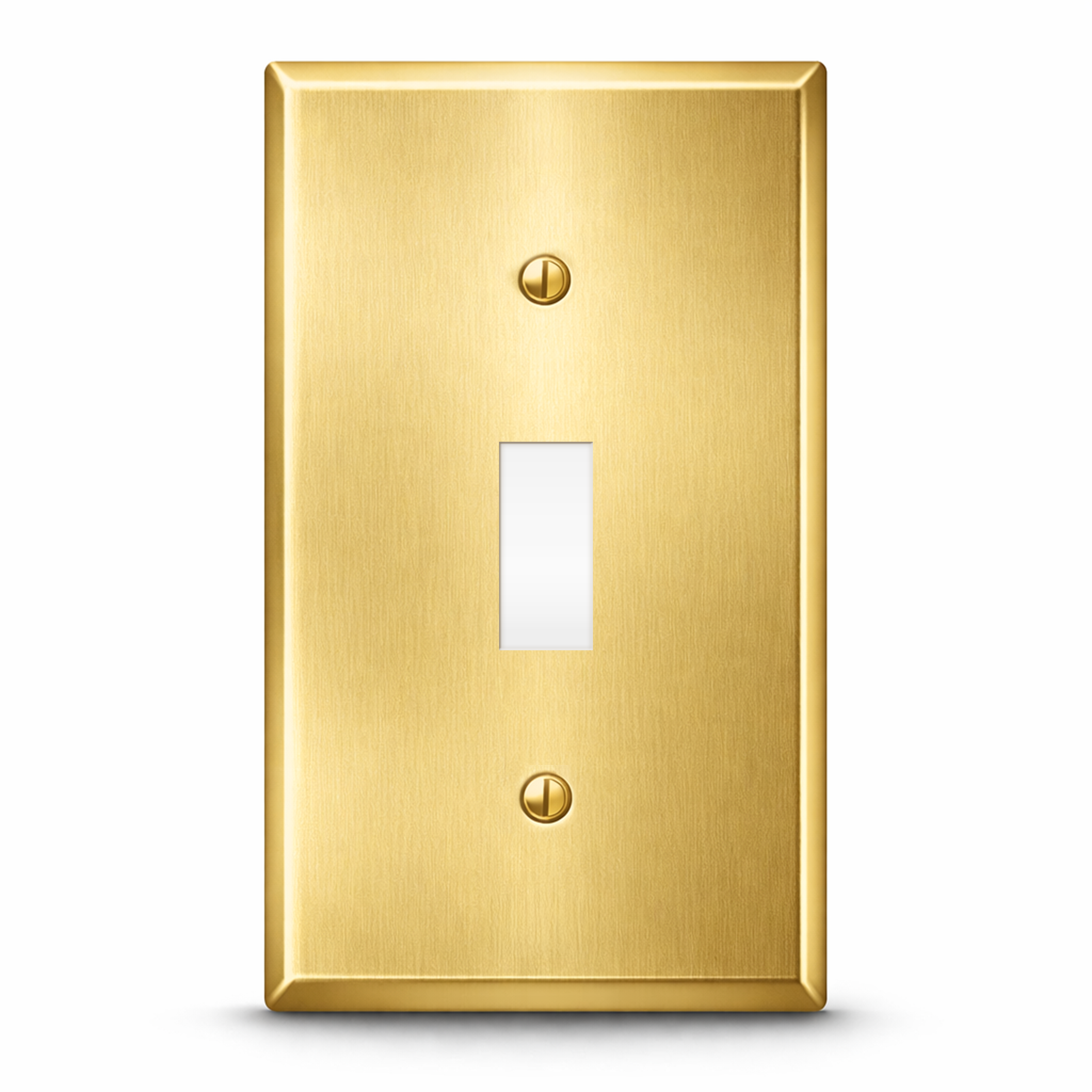 1-Gang Satin Brass Toggle Switch Wall Plate Cover