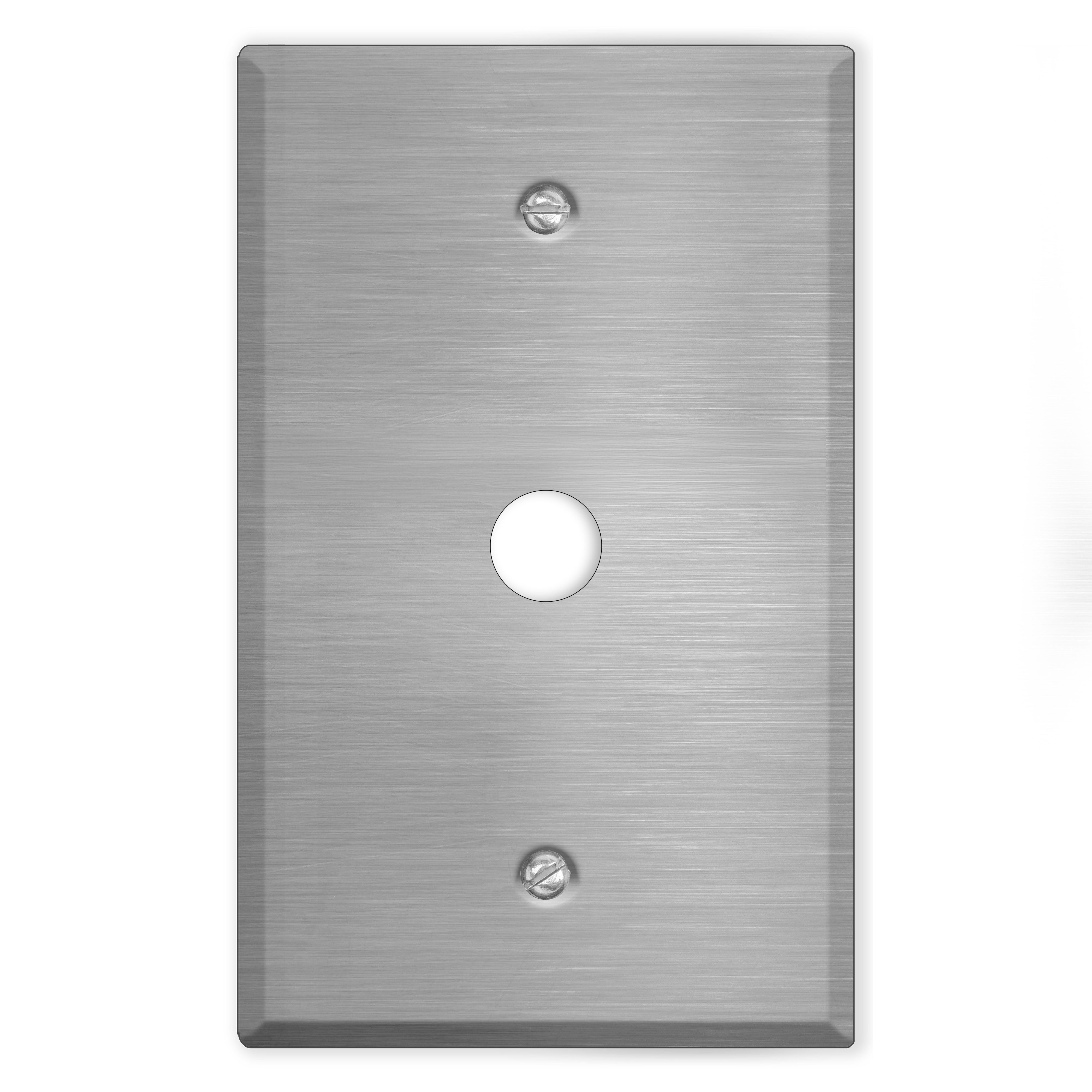 1 Gang Oversized Stainless Steel Wall Plate with 5/8" Center Hole