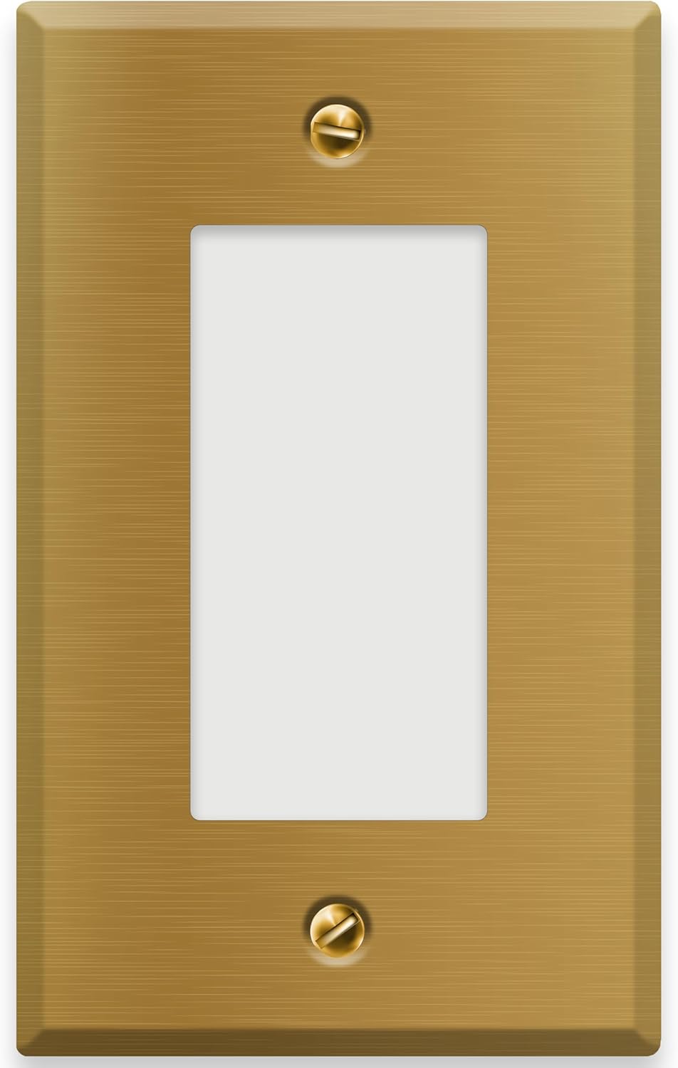1-Gang Standard Brass Wall Plate – 1 Decora/GFCI Opening – Satin Brass