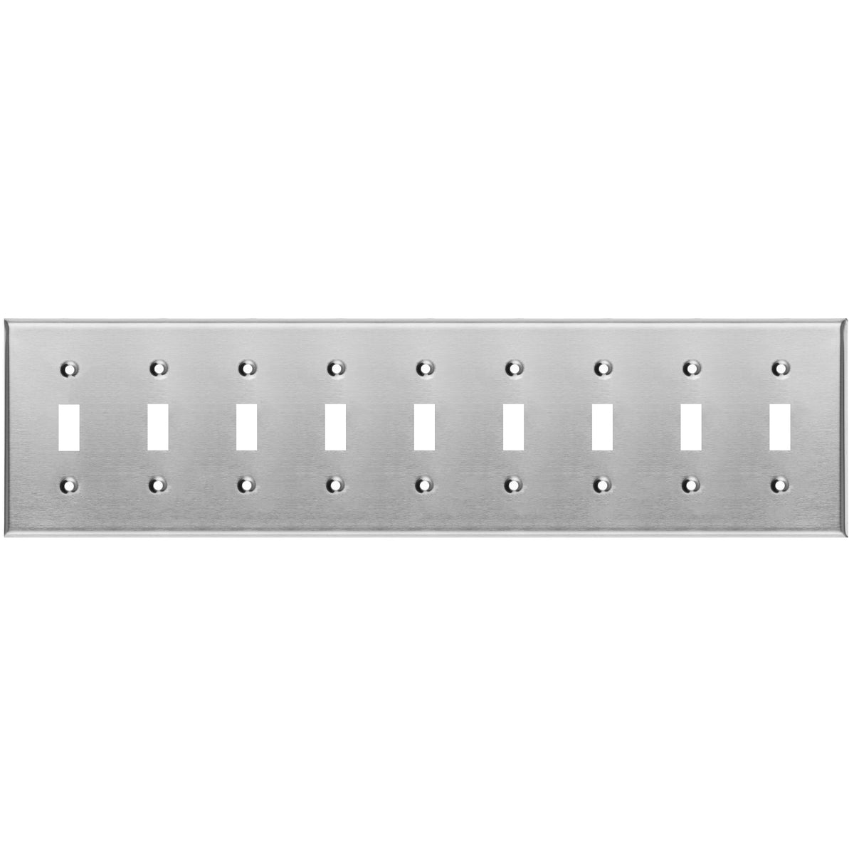 9 Gang Stainless Steel Toggle Switch Wall Plate Cover