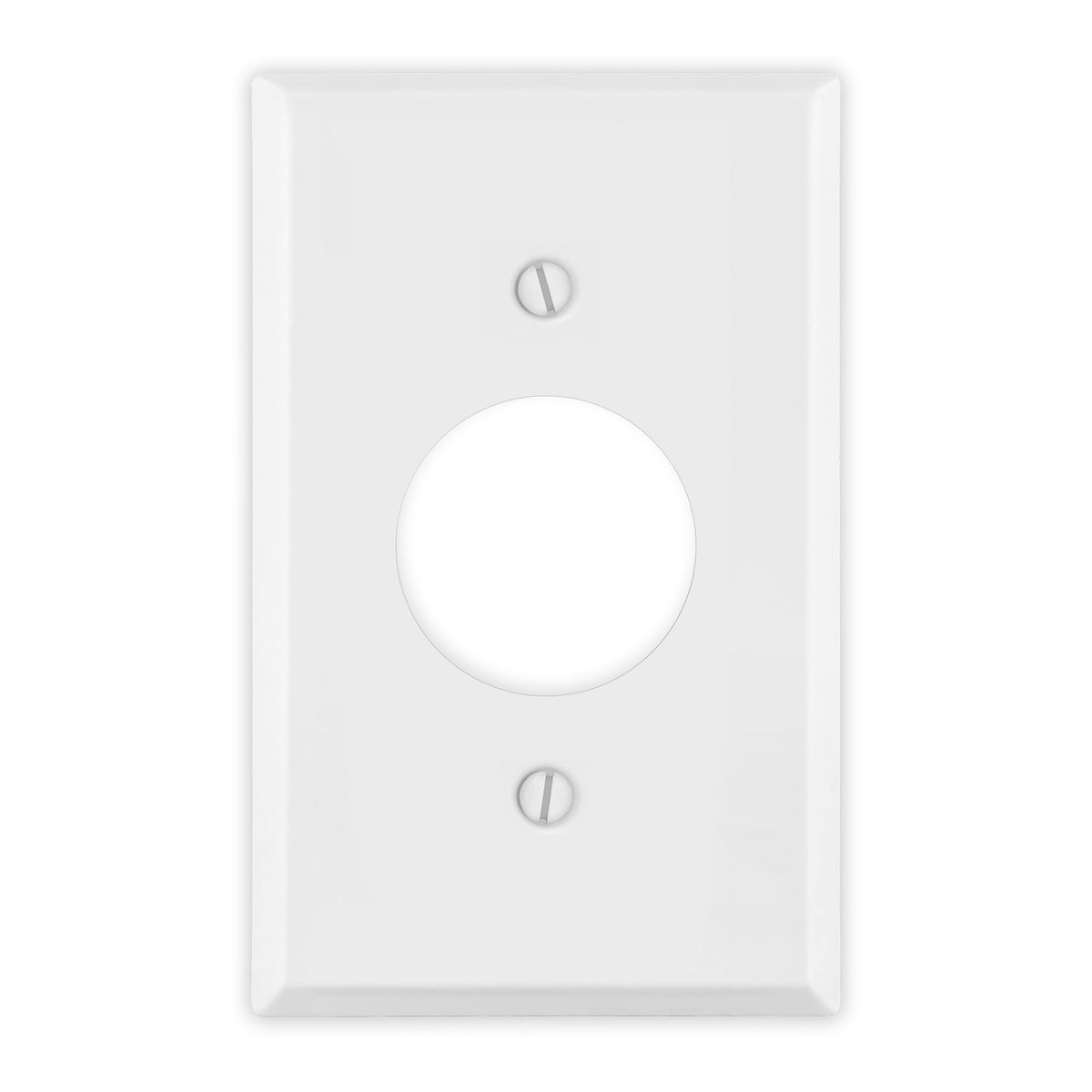 1-Gang Standard Plastic Wall Plate β 1 Single Receptacle Opening β White