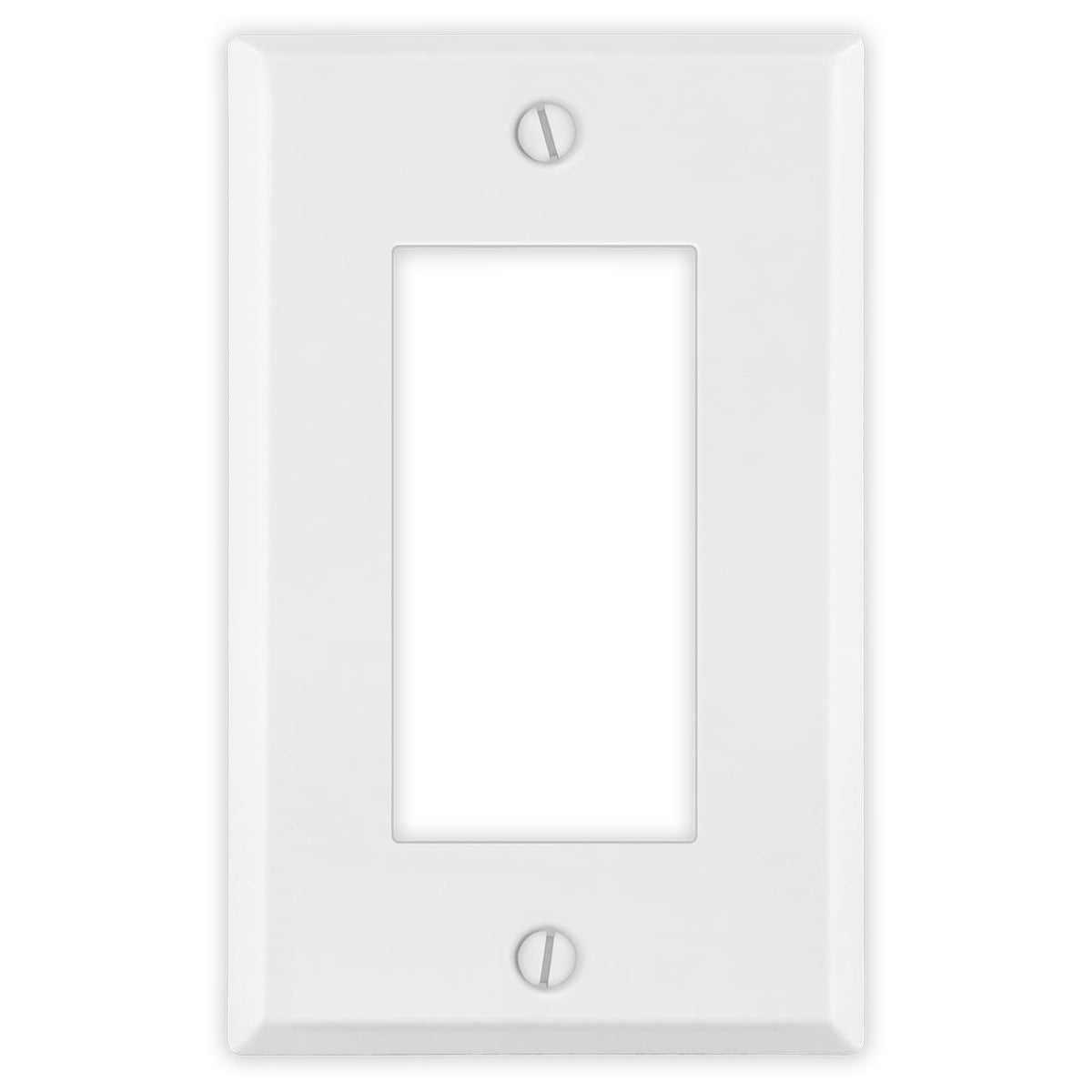 1-Gang Midi Size Plastic Wall Plate – 1 Decora/GFCI Opening – White