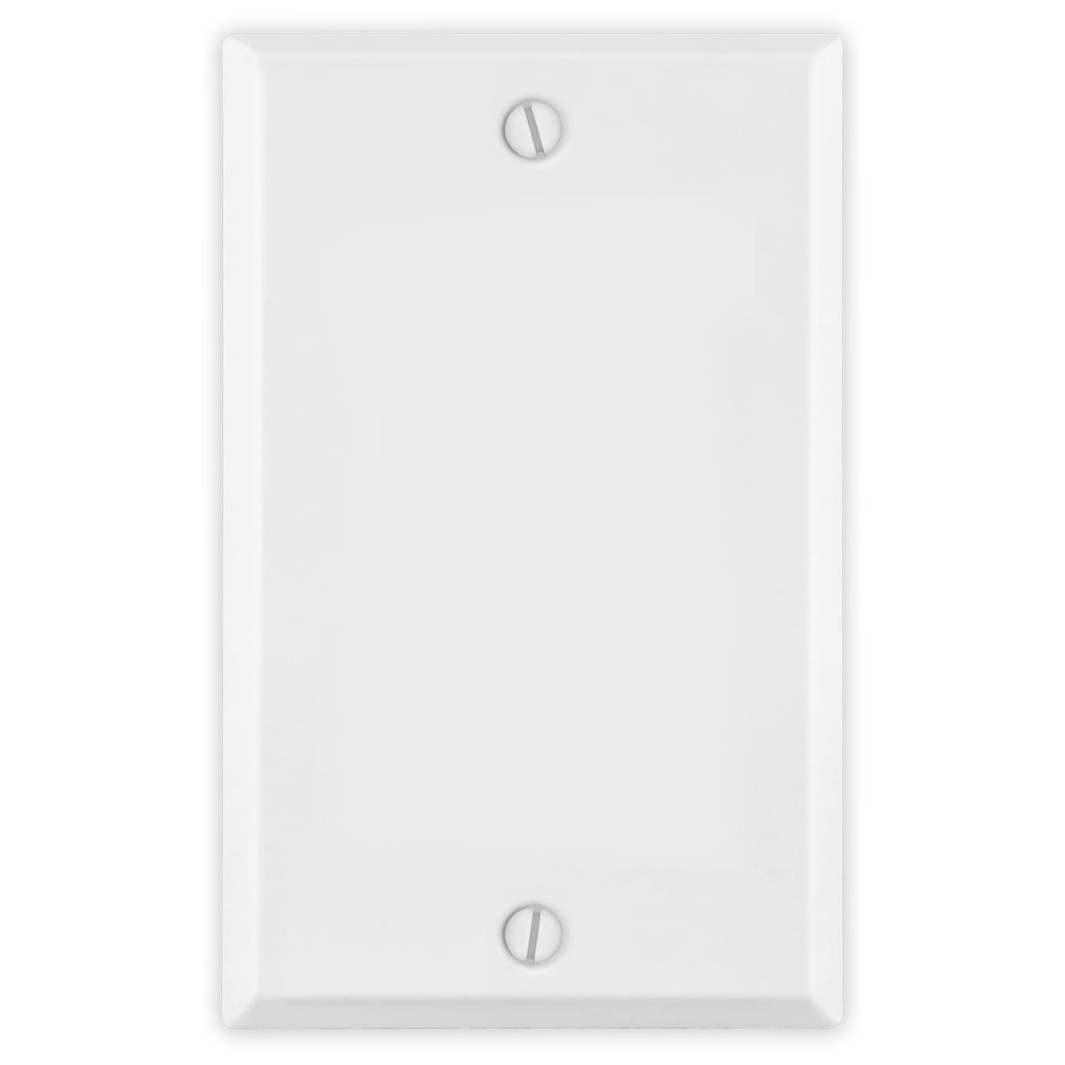 1 Gang Midi Size White Plastic Blank Wall Plate