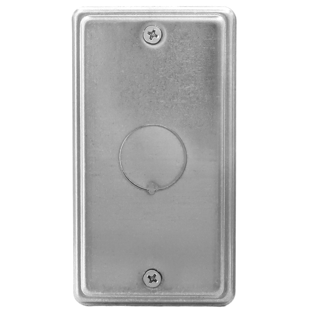 1-Gang Utility Size Galvanized Steel Cover – 1/2 in. Knockout