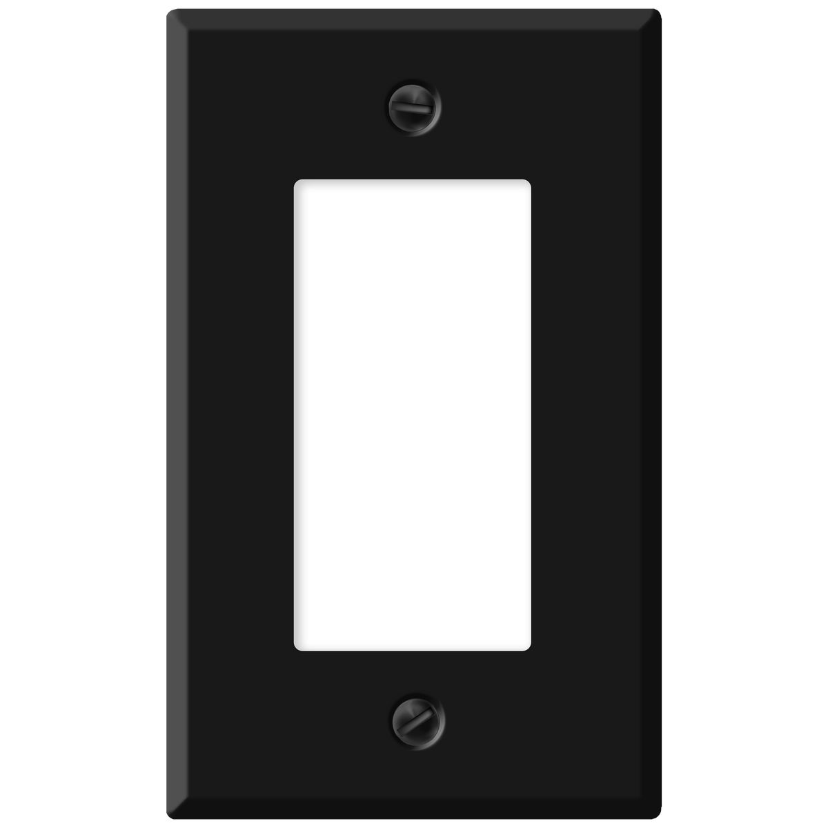 1-Gang Standard Metal Wall Plate – 1 Decora/GFCI Opening – Black Matte