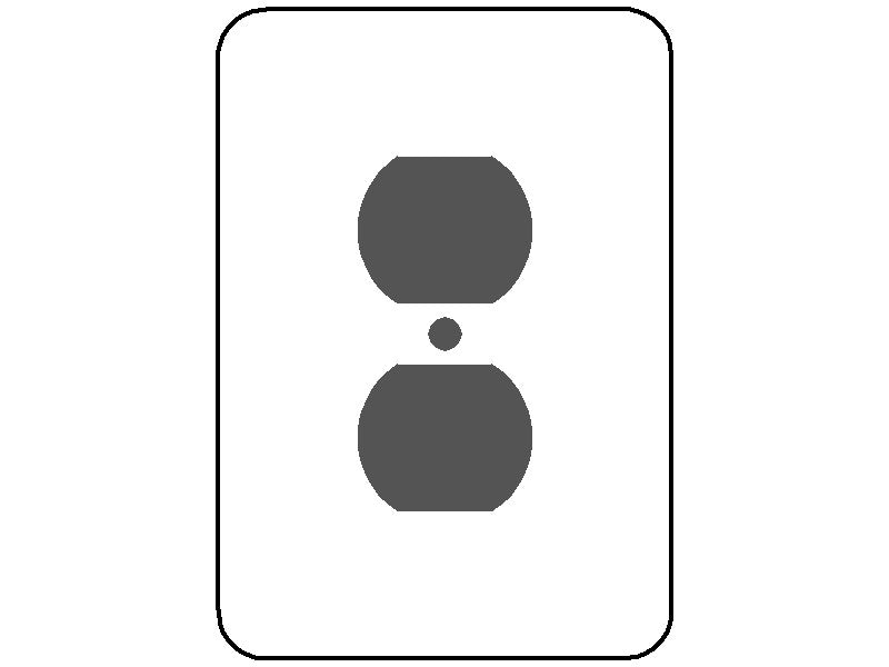 1-Gang Maxi Size Metal Wall Plate – 1 Duplex Receptacle – White Semi-Gloss