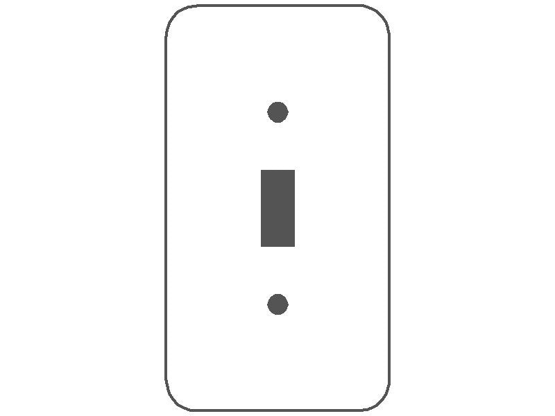 1-Gang Princess Size Metal Wall Plate – 1 Toggle Switch Opening – White Semi-Gloss
