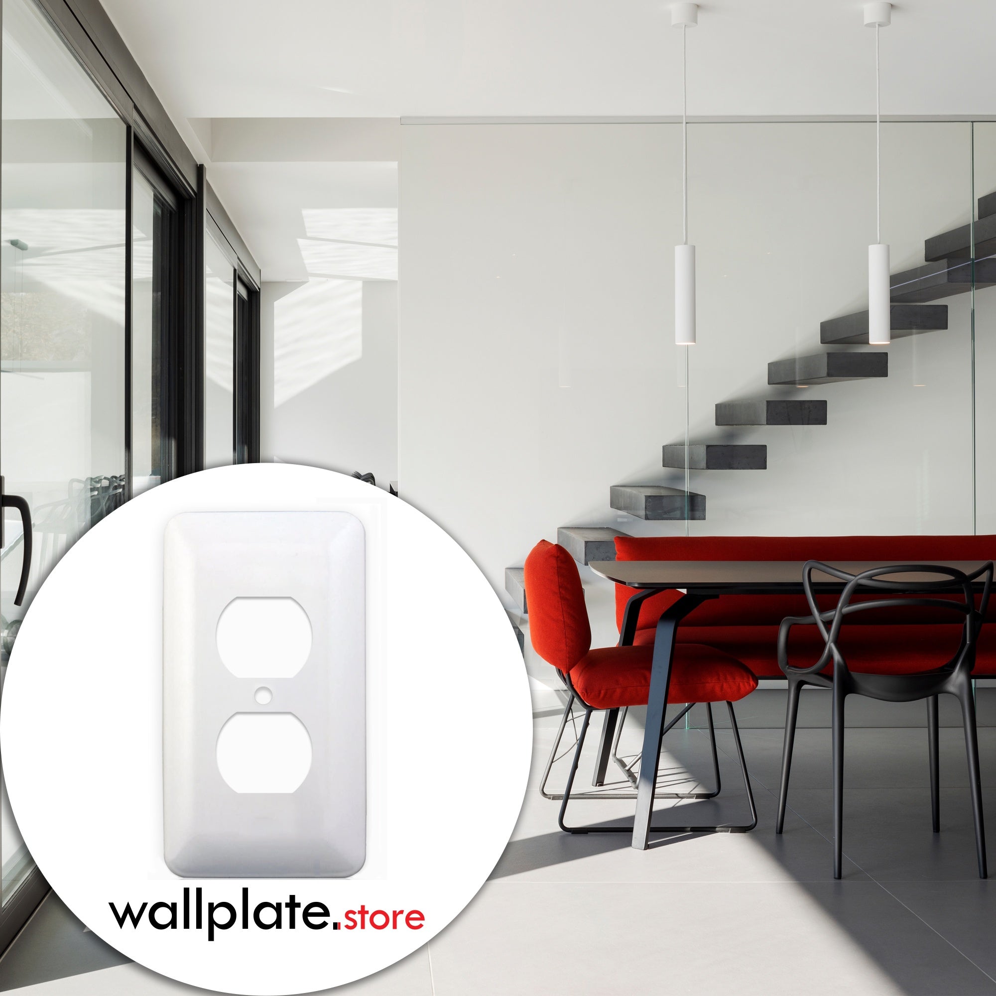 1 Gang Duplex, Princess Size, Painted Metal Wallplate