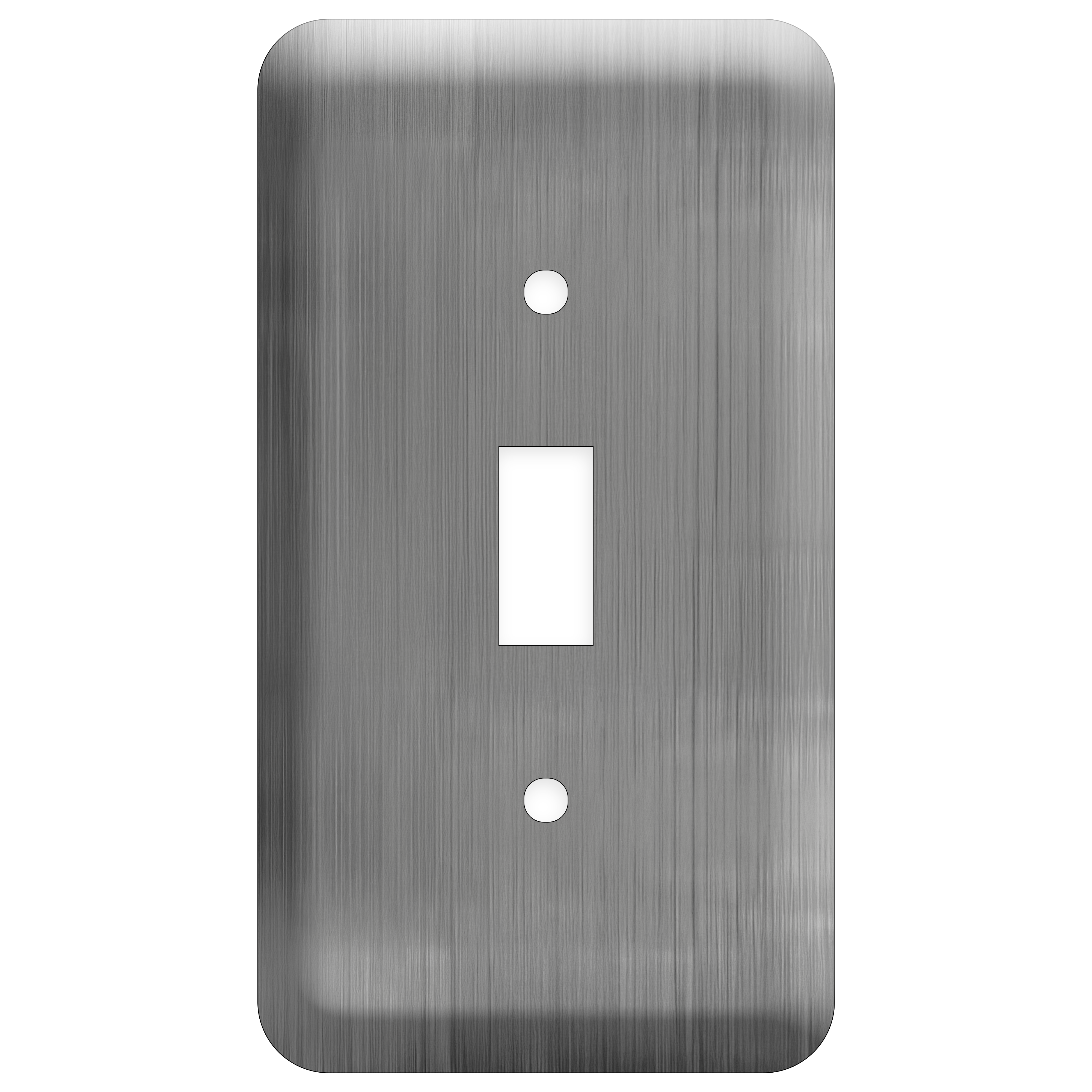 1 Gang toggle, Princess size, metallic finish wallplate