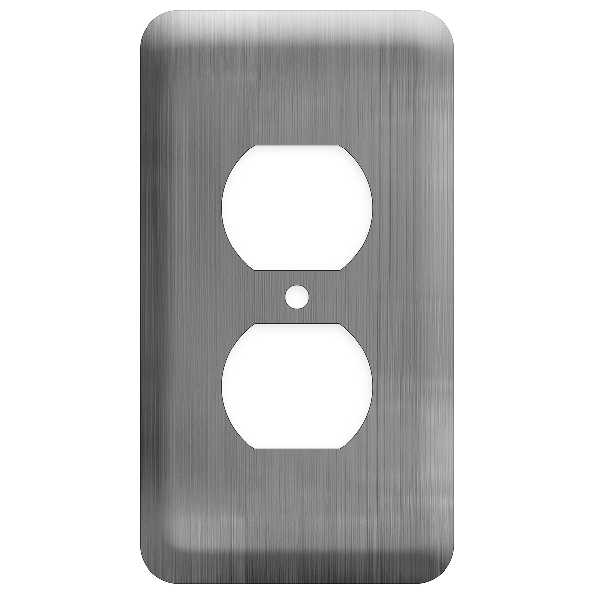 1-Gang Princess Stainless Steel Wall Plate – 1 Duplex Receptacle – Type 430 Satin