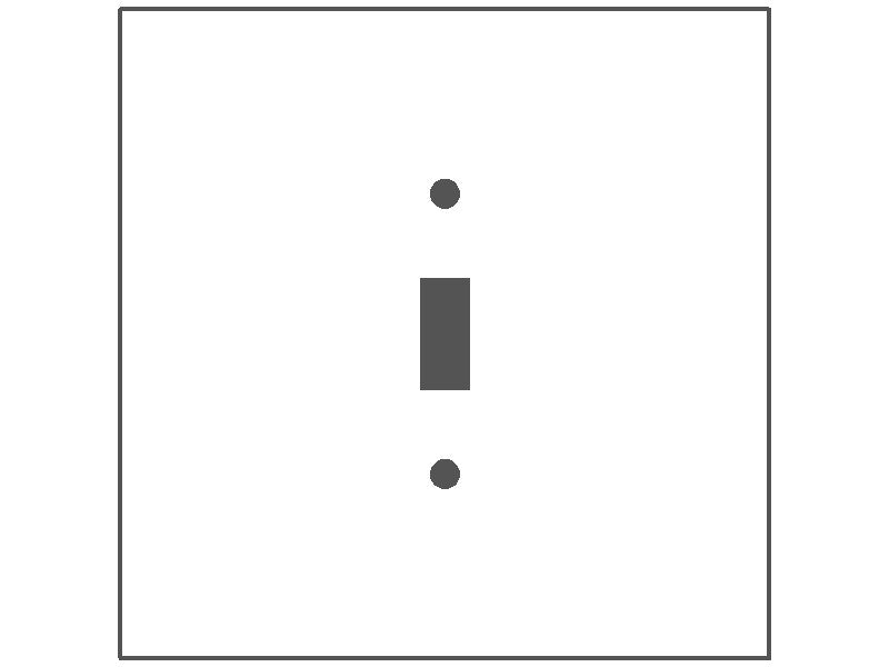 2-Gang Oversize Metal Wall Plate – 1 Centered Toggle Opening – Black Matte