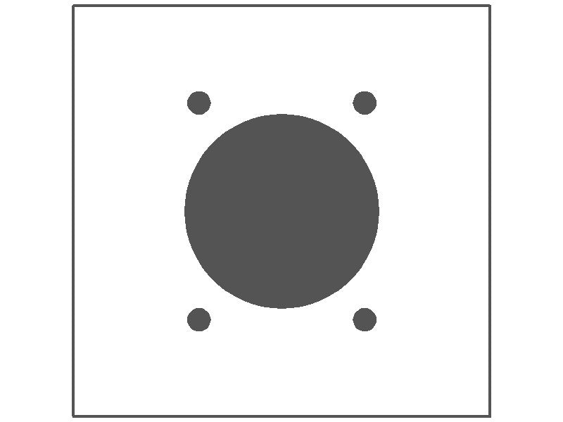 2-Gang Standard Stainless Steel Wall Plate โ Centered Range/Dryer Receptacle Opening (2.125 in.) โ Type 430 Satin