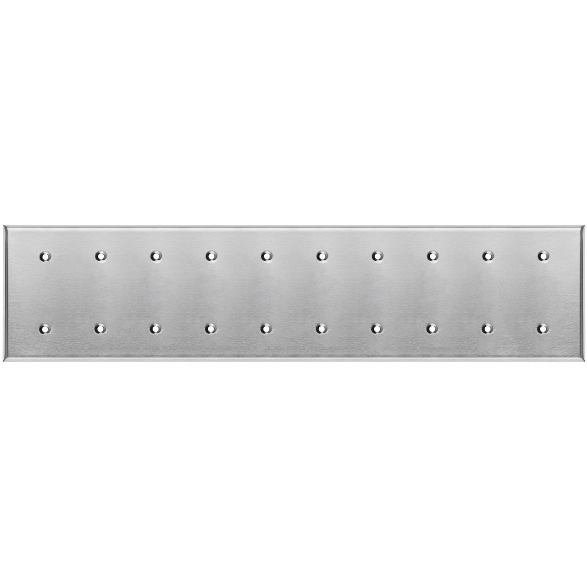 10 Gang Blank, Standard Size, Metallic Finish Wallplate