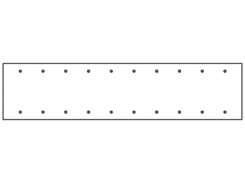 10 Gang Blank, Standard Size, Stainless Steel Metallic Finish Wallplate