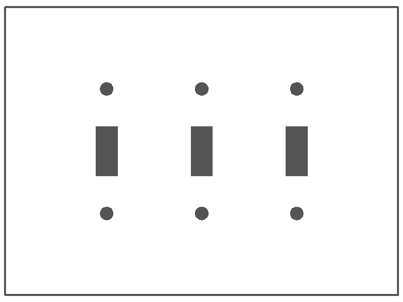 3 Gang Oversized, Toggle Switch, White Painted Metal Wallplate