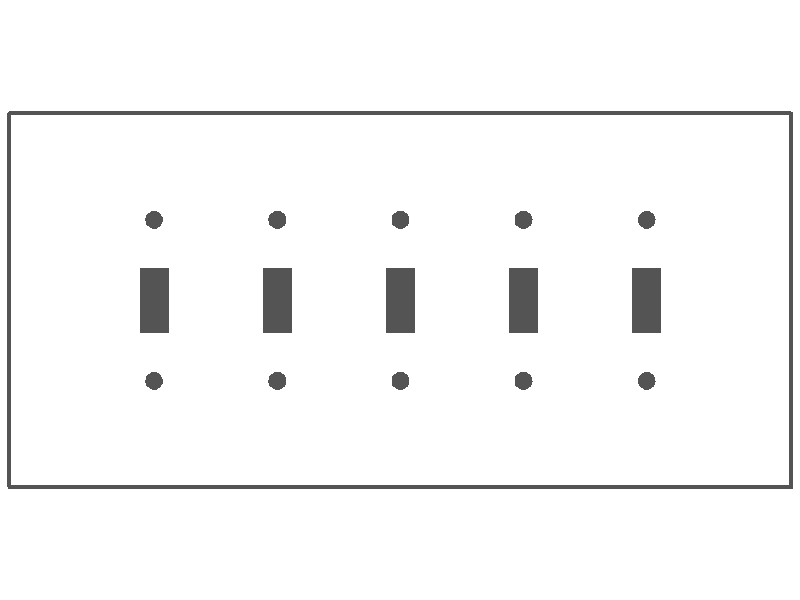 5 Gang Oversized, Toggle Switch Stainless Steel Wallplate