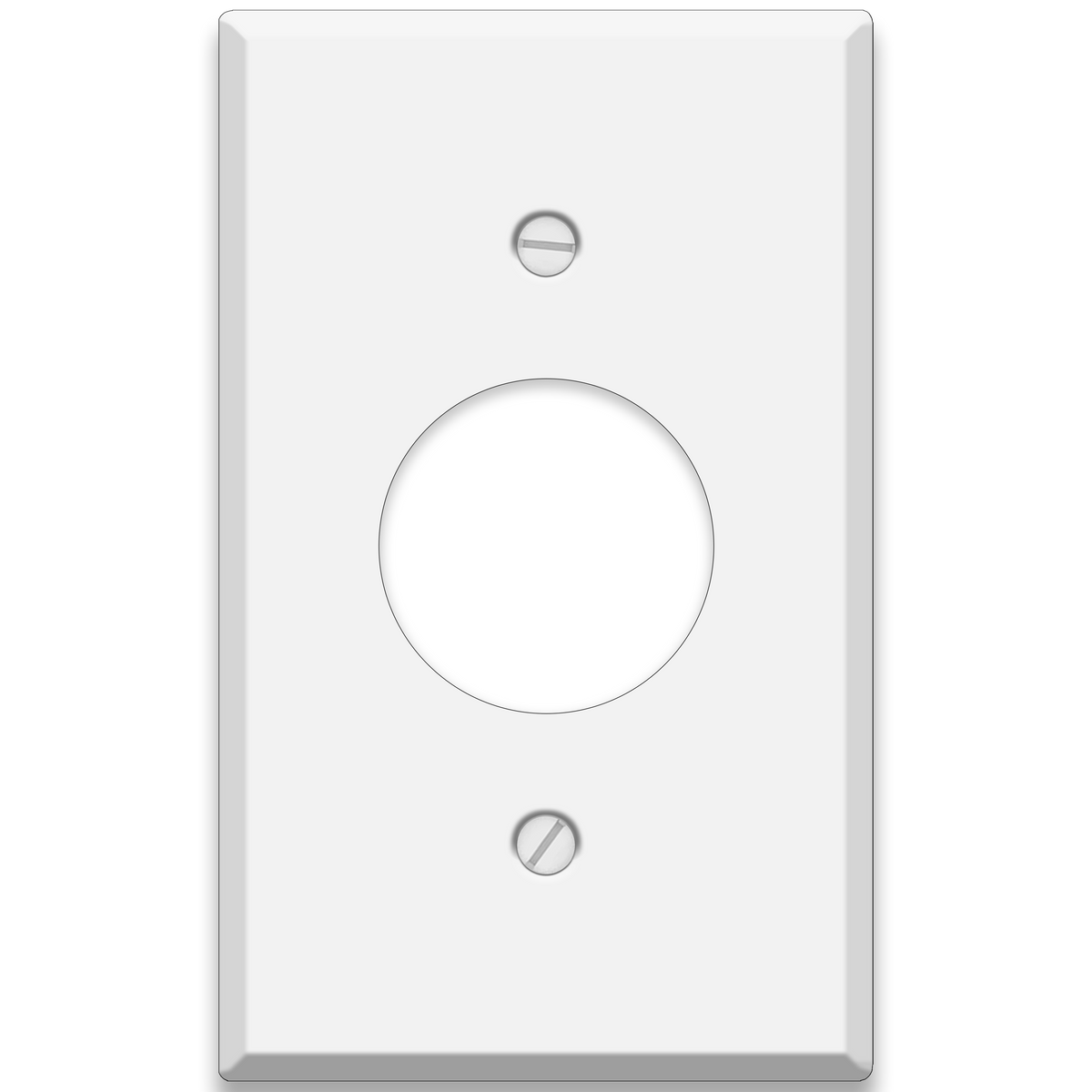 1-Gang Standard Metal Wall Plate β Single Receptacle Opening (1.405 in.) β White Semi-Gloss