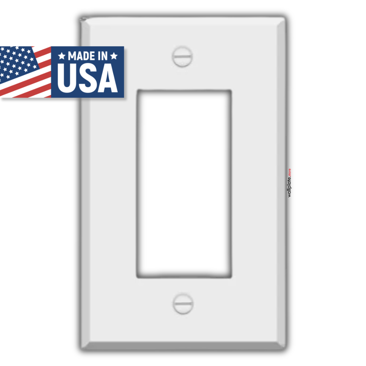 1 Gang White Metal Decora® Style Rocker GFCI Switch Wall Plate Cover