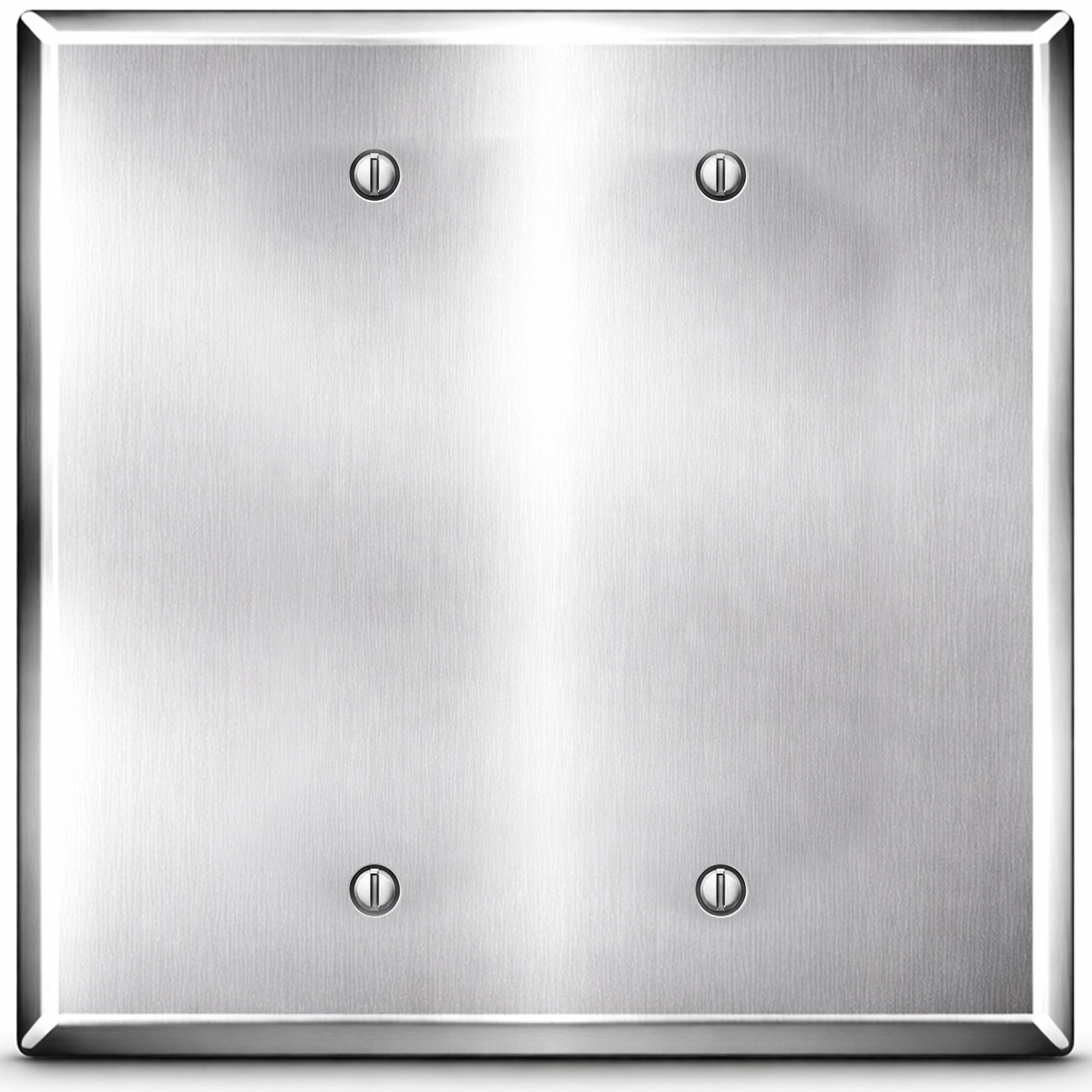 2 Gang Oversized Stainless Steel Blank Wall Plate