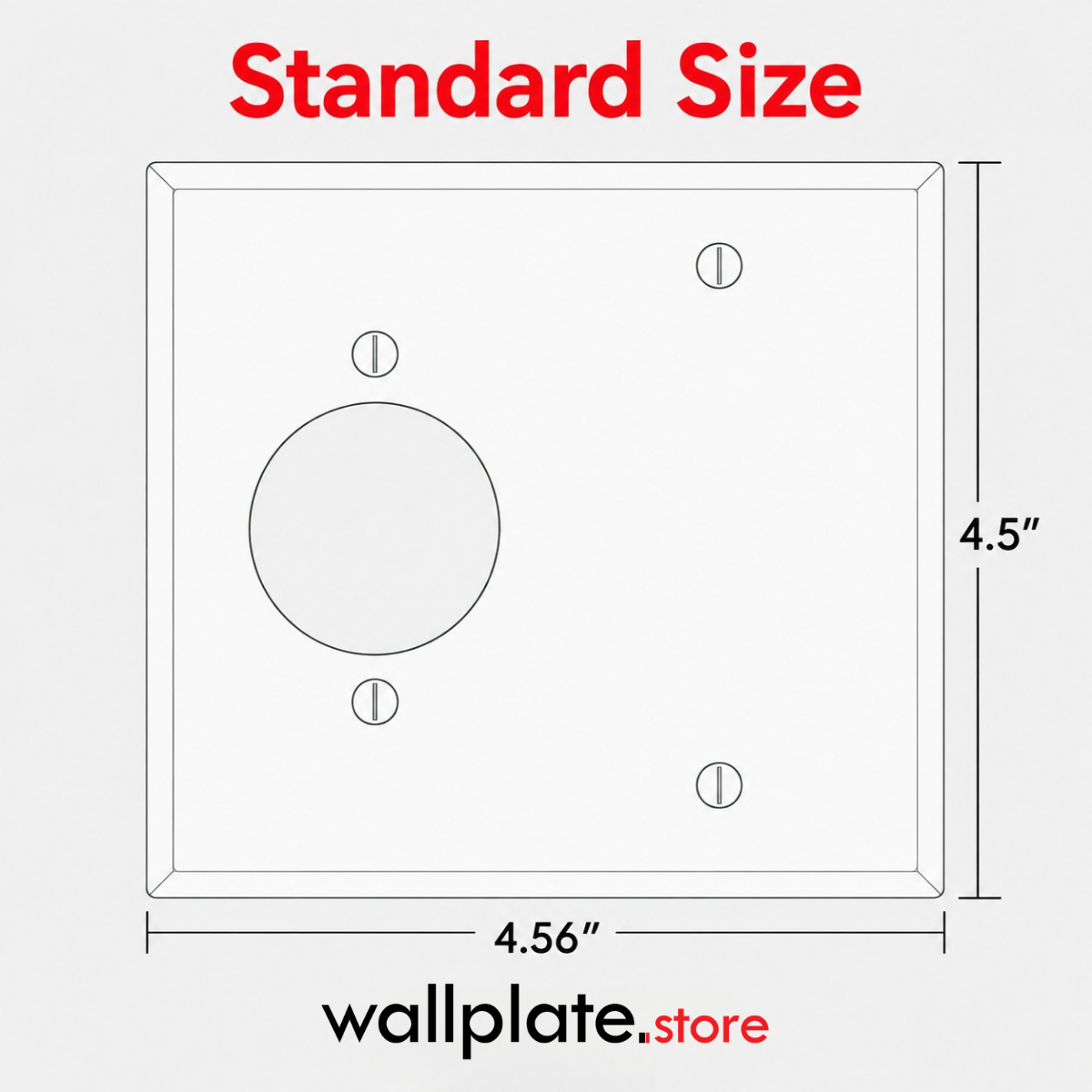 2-Gang with 1 Single Receptacle Opening (1.405 in. ID) 1 Blank, Standard Size, White Painted Metal Wallplate