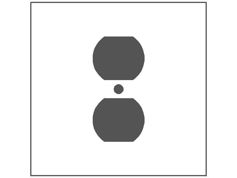 2-Gang Standard Stainless Steel Wall Plate – 1 Centered Duplex Receptacle – Type 430 Satin