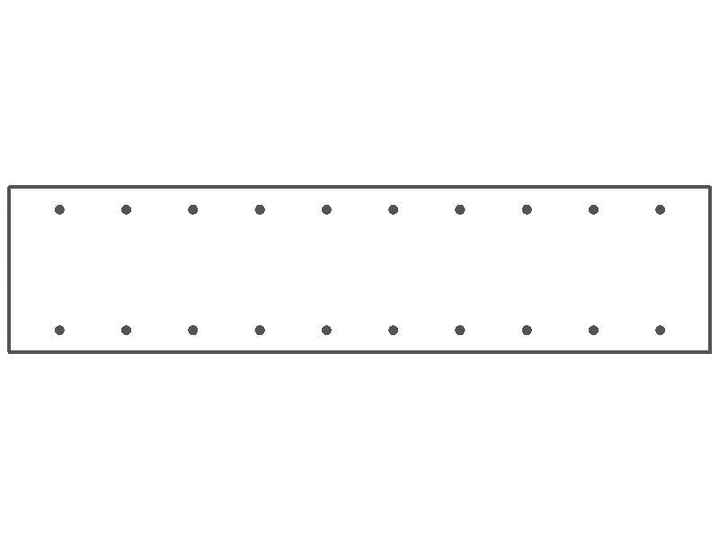 10-Gang, Standard Size, Blank, White Semi-Gloss Metal Wall Plate Cover - Made in USA