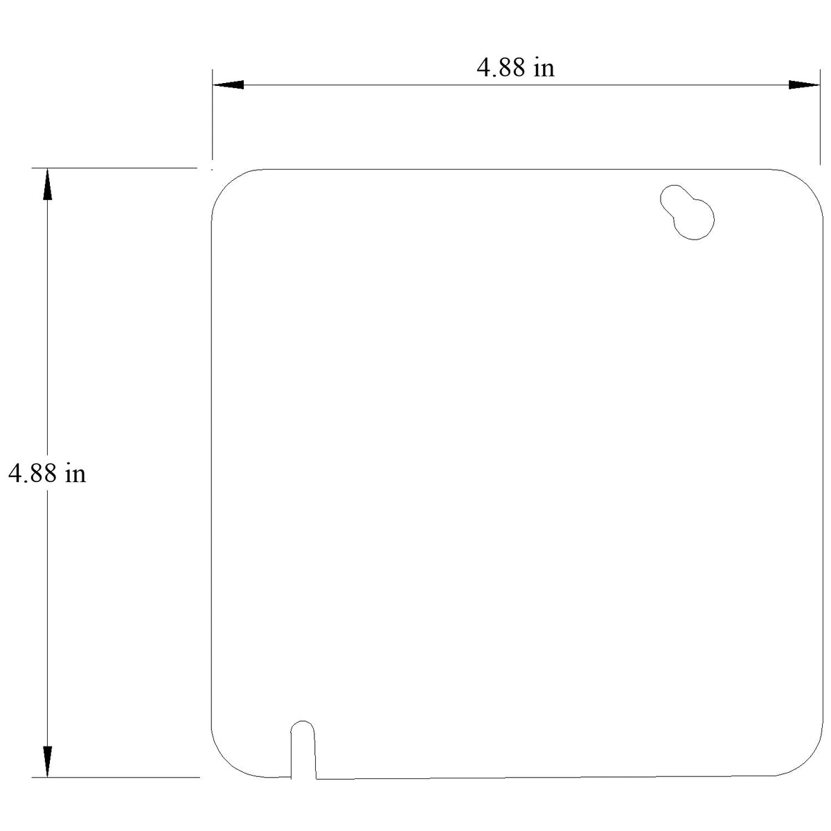 Mulberry Metal 11301, 4-11/16 inch Square Flat Blank Cover, Galvanized Steel