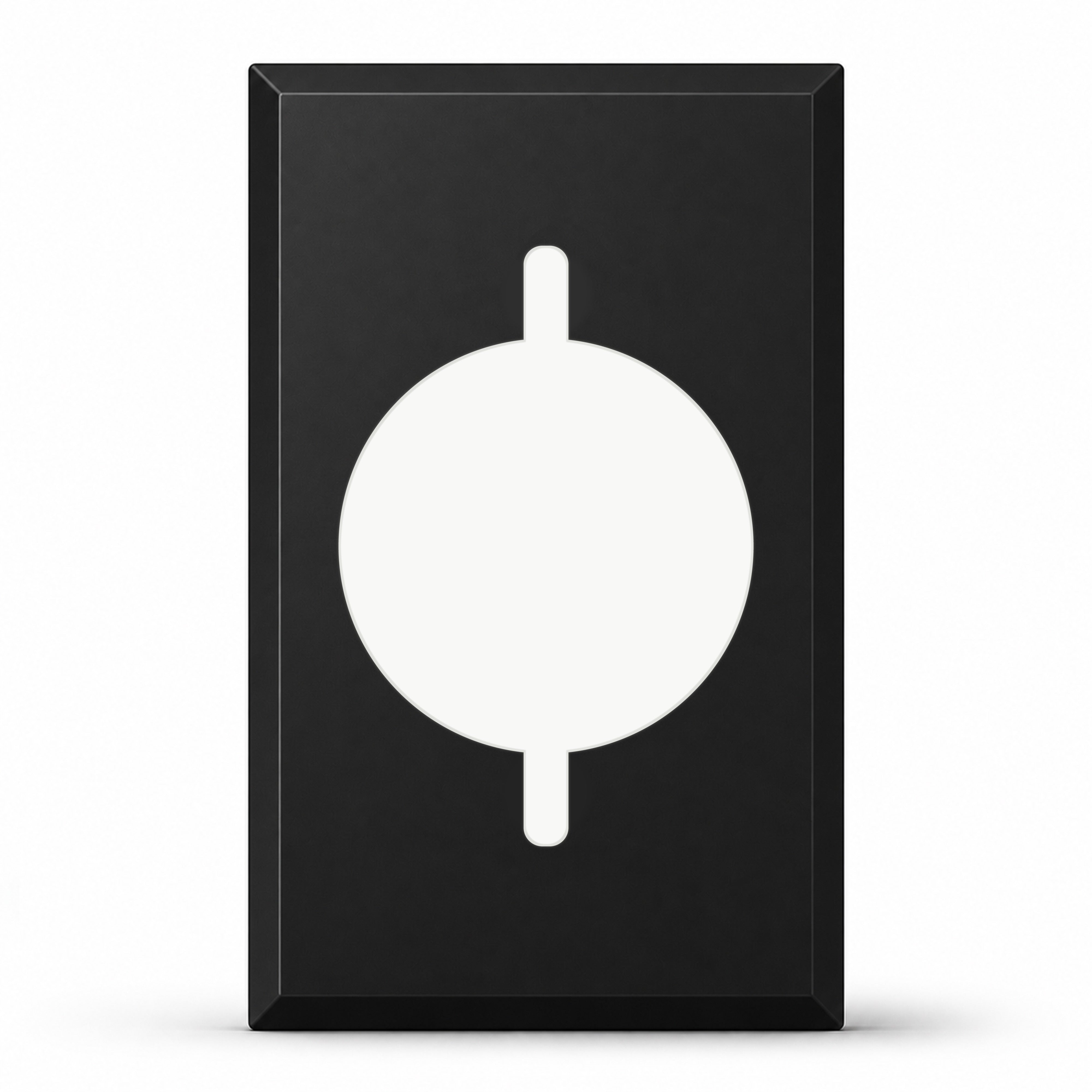 1-Gang, Standard Size, 30/50A 3-Wire Range/Dryer Round Receptacle Opening (2.125 in. ID), Black Matte, Painted Metal Wall Plate Outlet Cover - Made in USA