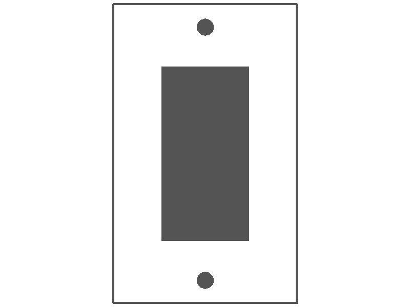 1-Gang, Standard Size, 1 Toggle Switch, 2 GFI Openings, Ivory Wrinkle Finish, Painted Metal Wall Plate Outlet Cover - Made in USA