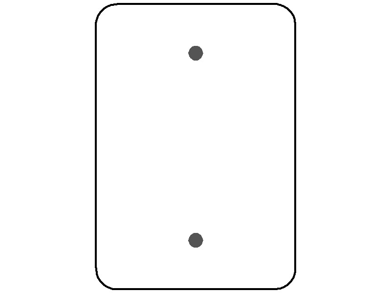 1-Gang Blank Wall Plate – Maxi Size, White Semi-Gloss Metal, 5" × 3.5"