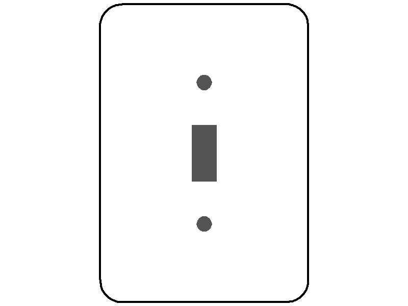 1 Gang Toggle, Maxi size, Stainless Steel wallplate