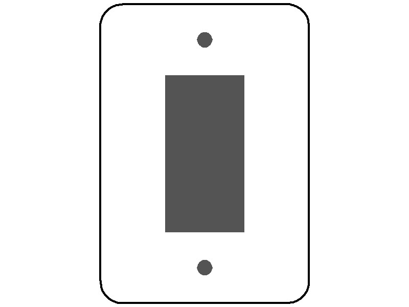 1 Gang with GFI opening, Maxi size, Stainless Steel wallplate