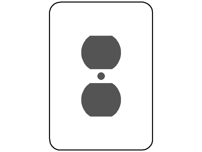 1-Gang, Maxi Size, Duplex Opening, Satin Finish, Type 430 Stainless Steel Wall Plate Outlet Cover - Made in USA