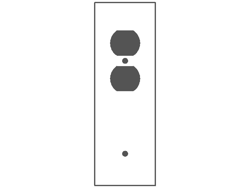 2-Gang, Tandem Size, 1 Duplex Opening & 1 Blank Opening, White Semi-Gloss Finish, Painted Metal Wall Plate Outlet Cover - Made in USA