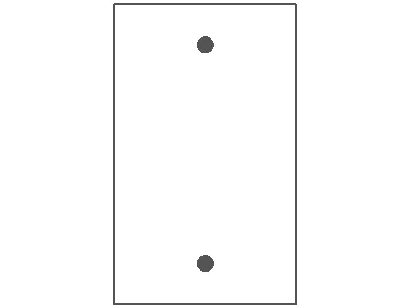 1-Gang, Deep Beveled, Blank Wall Plate, White Semi-Gloss Finish, Painted Metal Wall Plate Outlet Cover - Made in USA