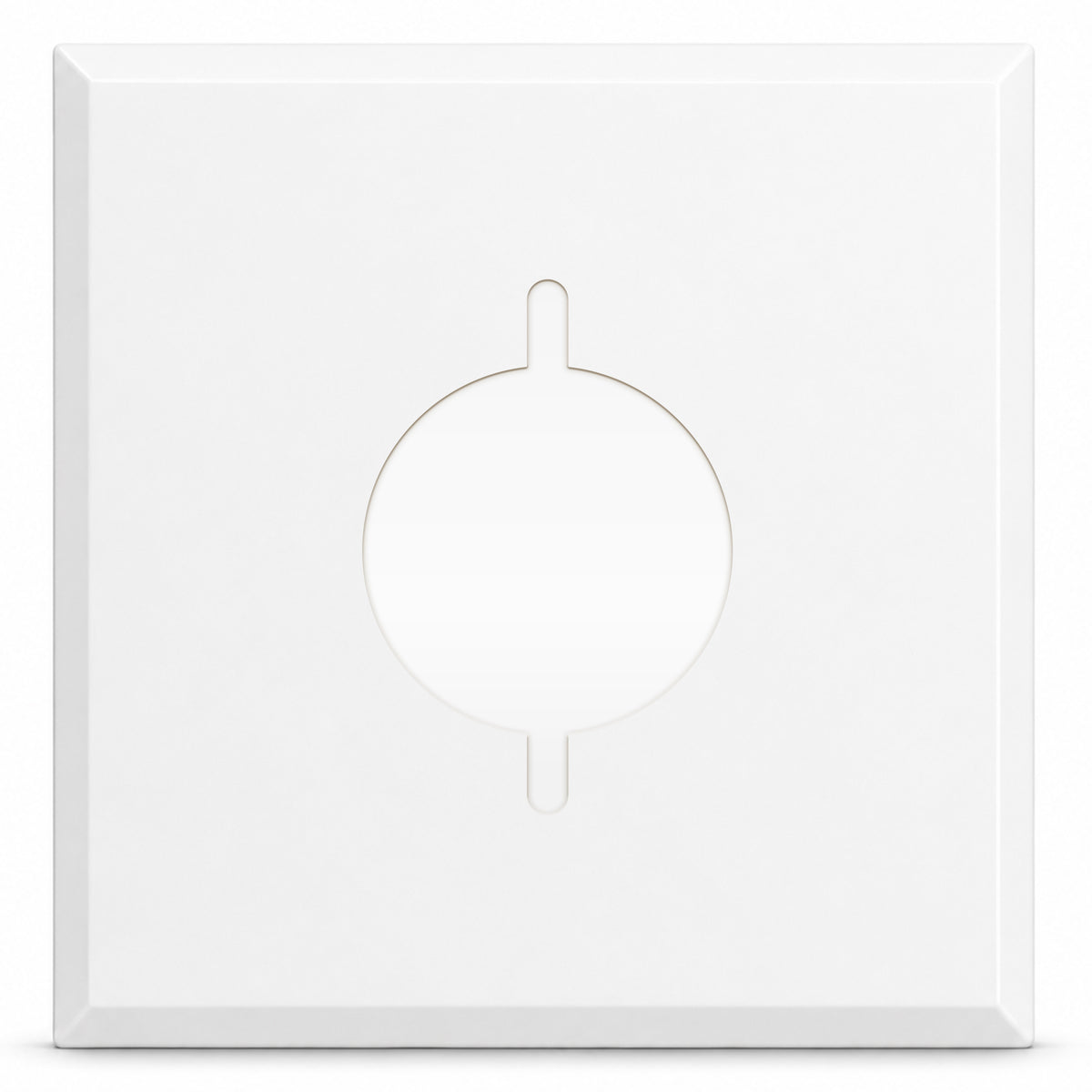 2-Gang, Oversize Size, 30/50A 3-Wire Range/Dryer Receptacle Opening (2.125" ID), White Semi-Gloss Finish, Painted Metal Wall Plate Outlet Cover - Made in USA