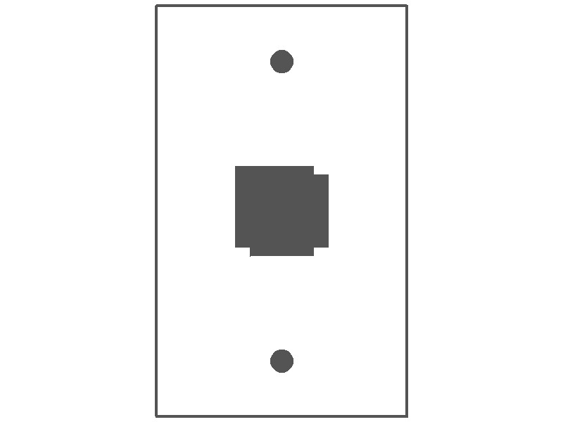 1-Gang IBM Data Connector Cutout, White Semi-Gloss Painted Metal Wall Plate Cover, Datacom, UL Listed, Made in USA