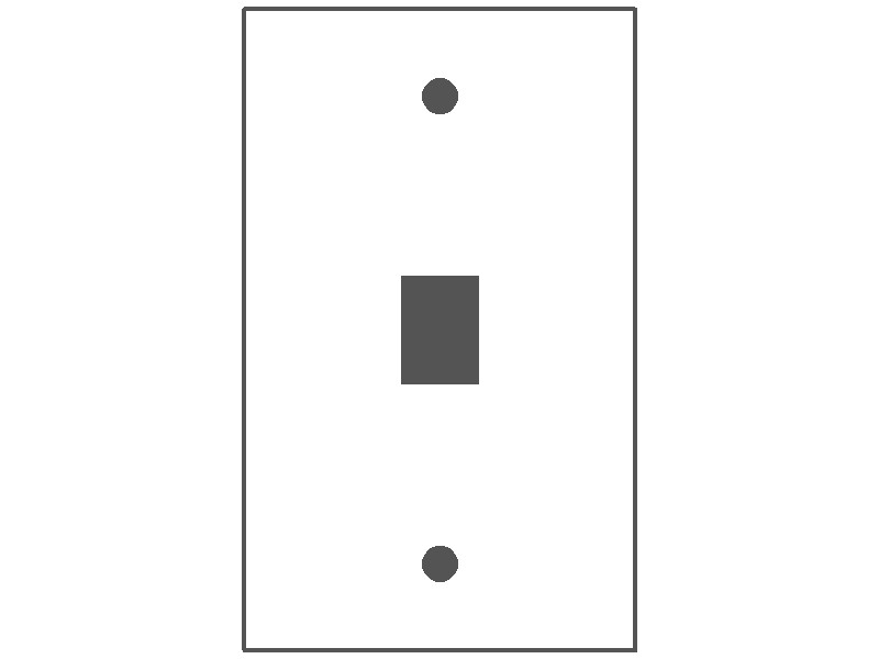 1-Gang, Standard Size, 1 RJ11 Telephone/Data Jack Opening, White Semi-Gloss Finish, Painted Metal Wall Plate Outlet Cover - Made in USA