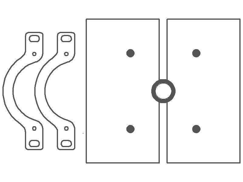 2-Gang, Standard Size, 1/2 Inch Hole with Rubber Grommet and Mounting Straps, White Semi-Gloss Finish, Split Plate Painted Metal Wall Plate Outlet Cover - Made in USA
