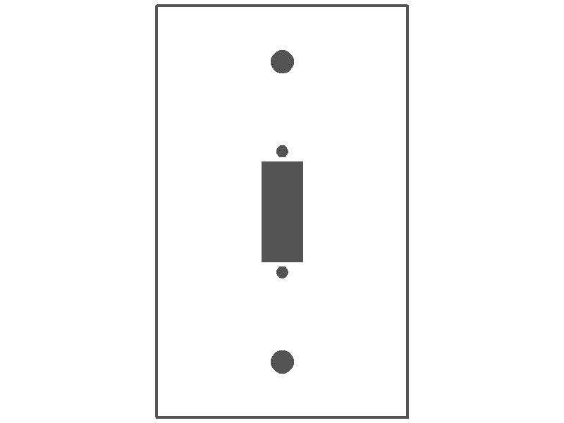 1-Gang, Standard Size, 15-Pin Connector Cutout, White Semi-Gloss Finish, Painted Metal Wall Plate Cover - Made in USA