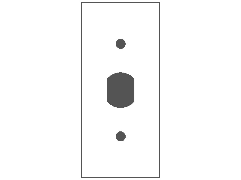 1-Gang, Narrow Size, Interchangeable One Hole Opening (Vertical), Metallic Finish, Metal Wall Plate Outlet Cover - Made in USA