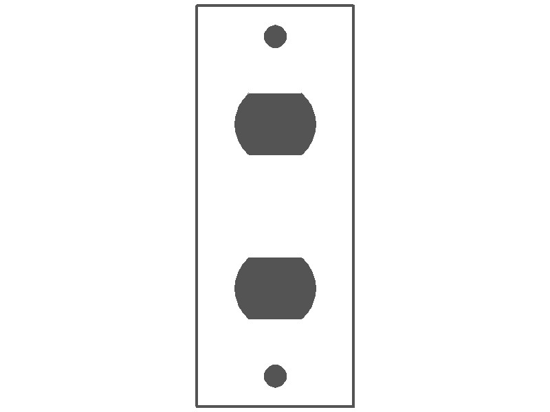 1-Gang Narrow Wallplate with (2) Horizontal Despard Openings, 1.75 in. Wide, Interchangeable Mounting, Metallic Finish