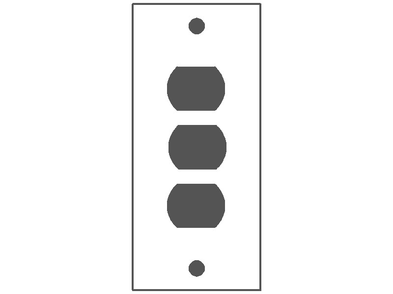 1-Gang Narrow Wall Plate, (3) Horizontal Interchangeable Openings, 2” Wide, Metallic Finish – Despard Style | Made in USA