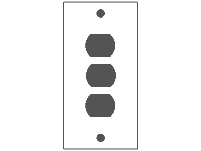 1-Gang Narrow Wall Plate (2.25” Wide), (3) Horizontal Interchangeable Openings, Metallic Finish – Despard Style | Made in USA