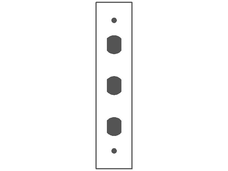 1-Gang, Narrow Size, 3 Despard Openings, Metallic Finish, Metal Wall Plate Outlet Cover - Made in USA
