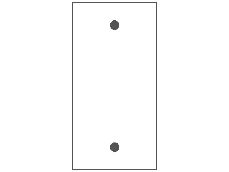 1-Gang, Narrow Size, 2.25 in. Wide, Blank Opening, Metallic Finish, Metal Wall Plate Outlet Cover - Made in USA