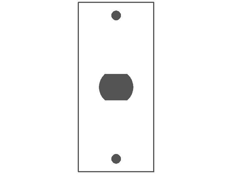 1-Gang, Narrow Size, Interchangeable One Hole Opening, Metallic Finish, Metal Wall Plate Outlet Cover - Made in USA